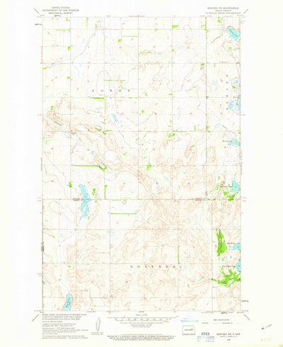 United States Geological Survey Binford NW, ND (1961, 24000-Scale) digital map