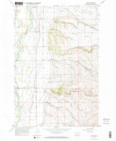 United States Geological Survey Bing, MT (1967, 24000-Scale) digital map