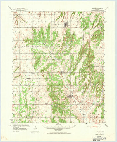 United States Geological Survey Binger, OK (1951, 62500-Scale) digital map