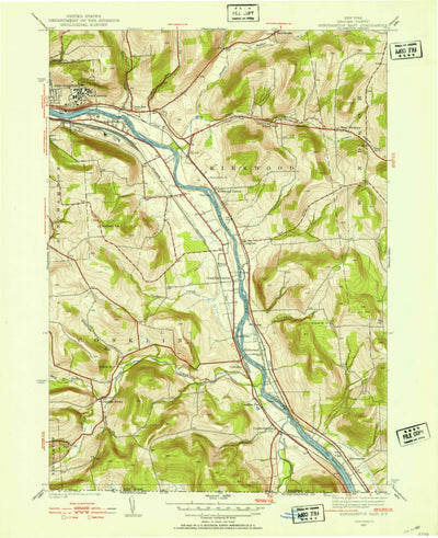 United States Geological Survey Binghamton East, NY (1937, 24000-Scale) digital map