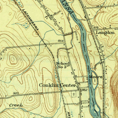 United States Geological Survey Binghamton East, NY (1942, 31680-Scale) digital map