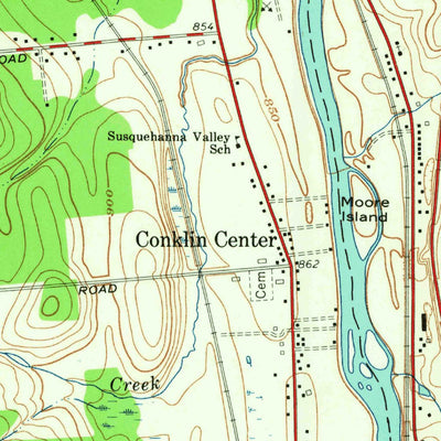 United States Geological Survey Binghamton East, NY (1961, 24000-Scale) digital map