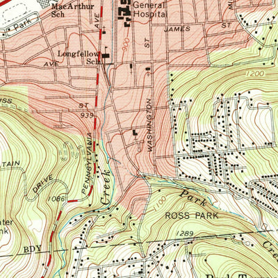 United States Geological Survey Binghamton West, NY (1968, 24000-Scale) digital map