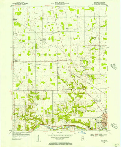 United States Geological Survey Bippus, IN (1955, 24000-Scale) digital map