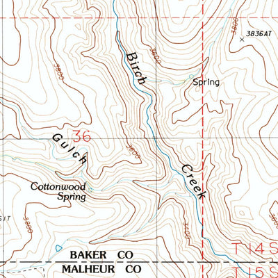 United States Geological Survey Birch Creek Meadow, OR (1988, 24000-Scale) digital map