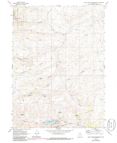 United States Geological Survey Birch Creek Reservoirs, UT (1969, 24000-Scale) digital map