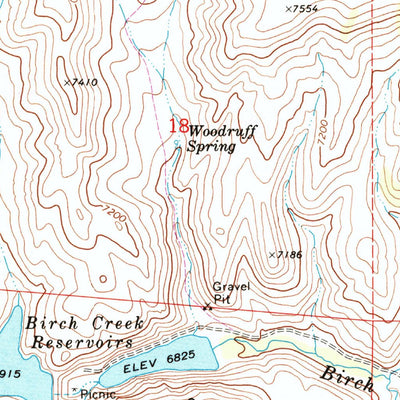 United States Geological Survey Birch Creek Reservoirs, UT (1969, 24000-Scale) digital map