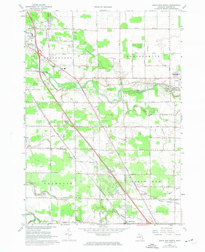 United States Geological Survey Birch Run North, MI (1967, 24000-Scale) digital map