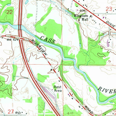 United States Geological Survey Birch Run North, MI (1967, 24000-Scale) digital map