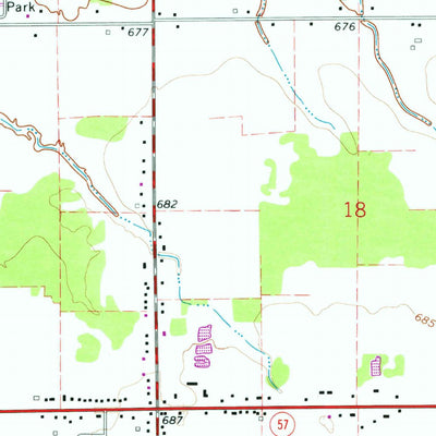 United States Geological Survey Birch Run South, MI (1969, 24000-Scale) digital map