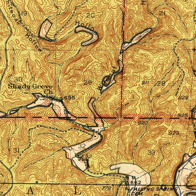 United States Geological Survey Birch Tree, MO (1948, 62500-Scale) digital map