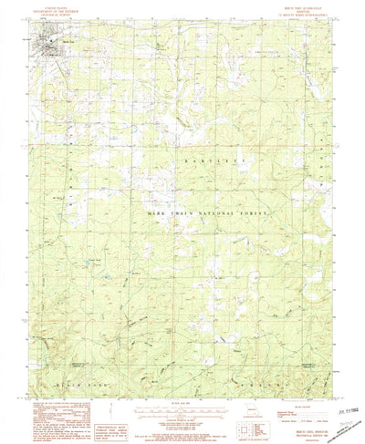 United States Geological Survey Birch Tree, MO (1982, 24000-Scale) digital map