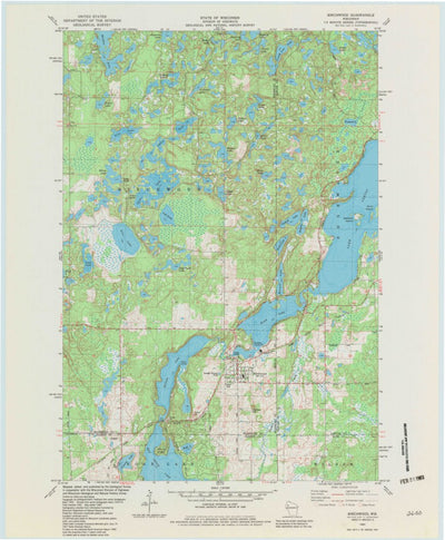 United States Geological Survey Birchwood, WI (1982, 24000-Scale) digital map