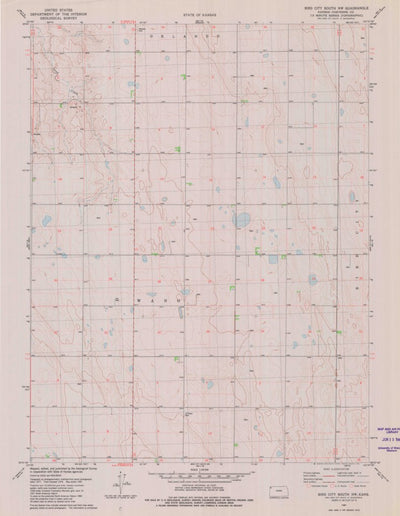 United States Geological Survey Bird City South NW, KS (1981, 24000-Scale) digital map