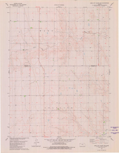 United States Geological Survey Bird City South SW, KS (1981, 24000-Scale) digital map