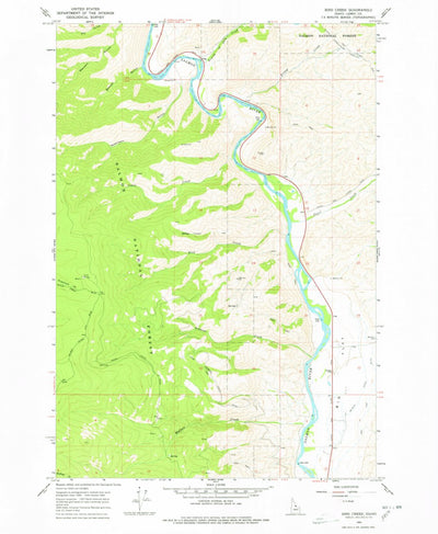 United States Geological Survey Bird Creek, ID (1966, 24000-Scale) digital map