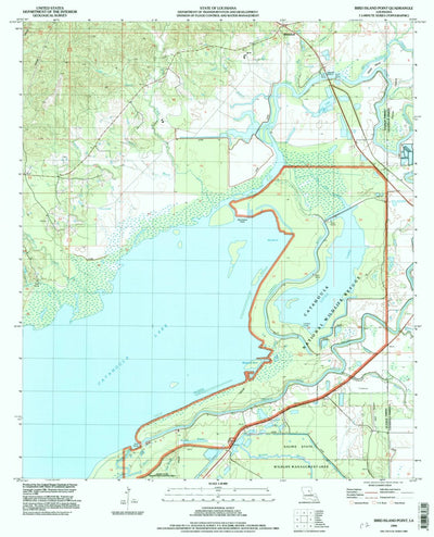 United States Geological Survey Bird Island Point, LA (1994, 24000-Scale) digital map