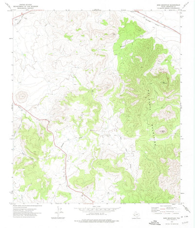 United States Geological Survey Bird Mountain, TX (1972, 24000-Scale) digital map