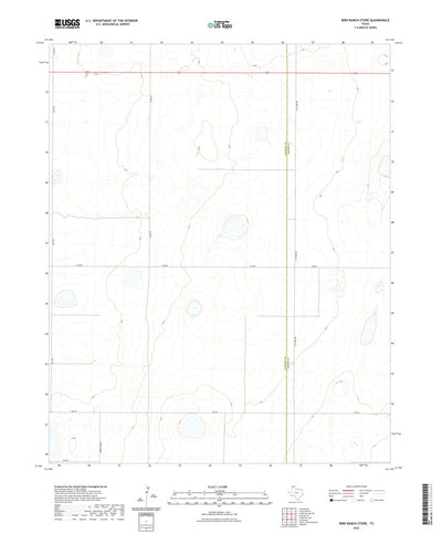United States Geological Survey Bird Ranch Store, TX (2022, 24000-Scale) digital map