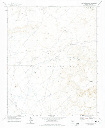 United States Geological Survey Bird Springs Wash, AZ (1972, 24000-Scale) digital map