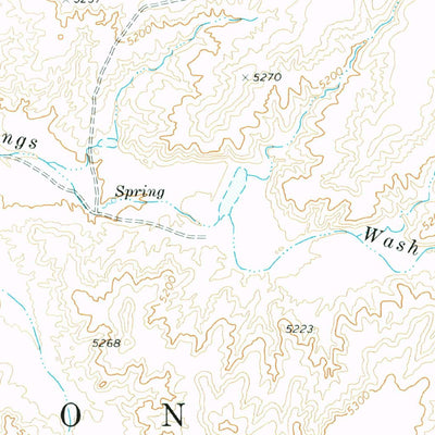 United States Geological Survey Bird Springs Wash, AZ (1972, 24000-Scale) digital map