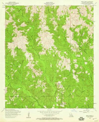 United States Geological Survey Birds Creek, LA (1954, 24000-Scale) digital map
