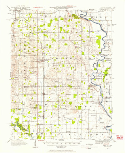 United States Geological Survey Birds, IL-IN (1942, 62500-Scale) digital map