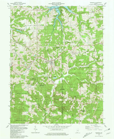 United States Geological Survey Birdseye, IN (1980, 24000-Scale) digital map