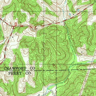 United States Geological Survey Birdseye, IN (1980, 24000-Scale) digital map