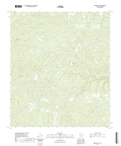 United States Geological Survey Birdwell Lake, TX (2022, 24000-Scale) digital map