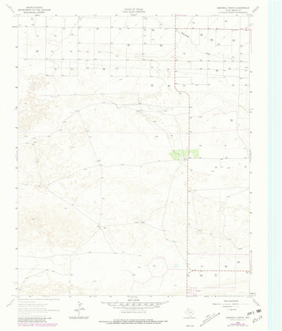 United States Geological Survey Birdwell Ranch, TX (1962, 24000-Scale) digital map