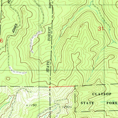 United States Geological Survey Birkenfeld, OR (1979, 24000-Scale) digital map