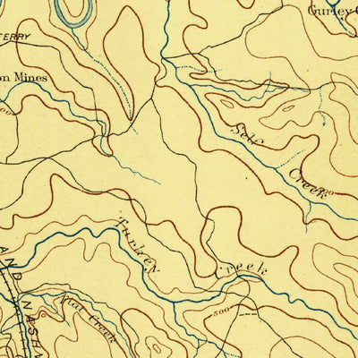 United States Geological Survey Birmingham, AL (1889, 125000-Scale) digital map
