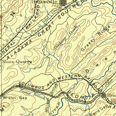 United States Geological Survey Birmingham, AL (1892, 125000-Scale) digital map