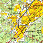 United States Geological Survey Birmingham, AL (1953, 250000-Scale) digital map