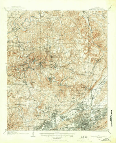 United States Geological Survey Birmingham Coal District, AL (1904, 62500-Scale) digital map