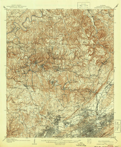 United States Geological Survey Birmingham Coal District, AL (1906, 62500-Scale) digital map