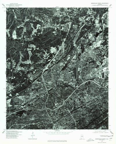 United States Geological Survey Birmingham North, AL (1975, 24000-Scale) digital map