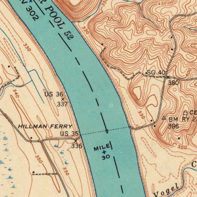 United States Geological Survey Birmingham Point, KY (1938, 24000-Scale) digital map