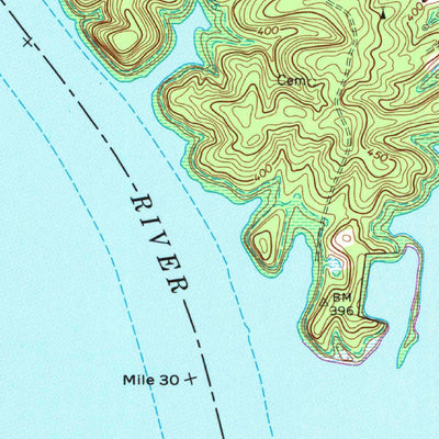 United States Geological Survey Birmingham Point, KY (1967, 24000-Scale) digital map