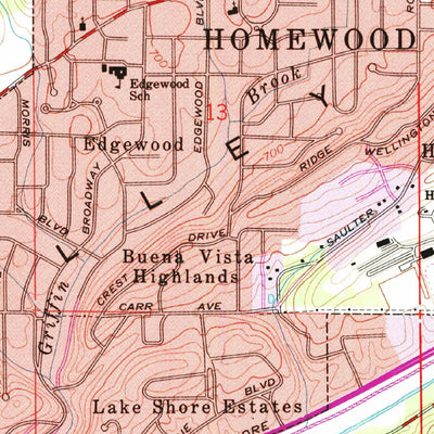 United States Geological Survey Birmingham South, AL (1959, 24000-Scale) digital map