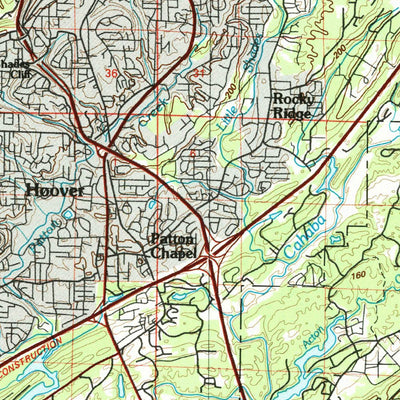 United States Geological Survey Birmingham South, AL (1984, 100000-Scale) digital map