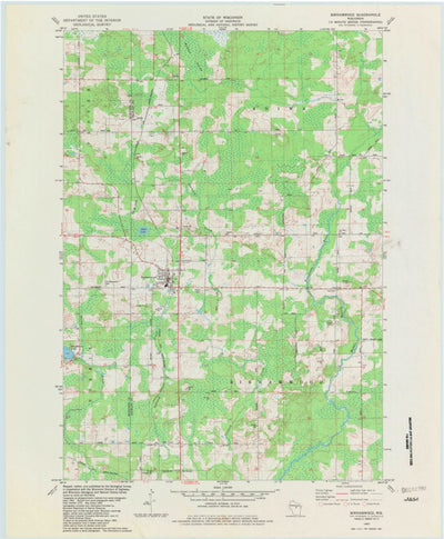 United States Geological Survey Birnamwood, WI (1982, 24000-Scale) digital map