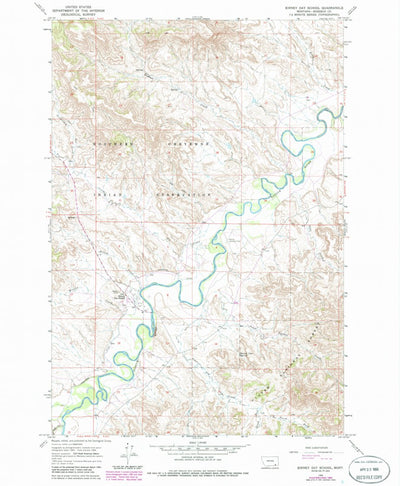 United States Geological Survey Birney Day School, MT (1966, 24000-Scale) digital map
