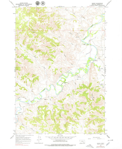 United States Geological Survey Birney, MT (1967, 24000-Scale) digital map