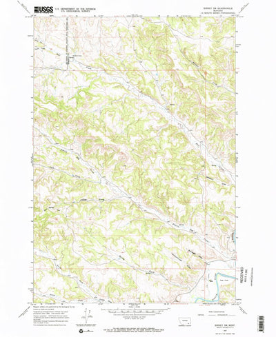 United States Geological Survey Birney SW, MT (1967, 24000-Scale) digital map