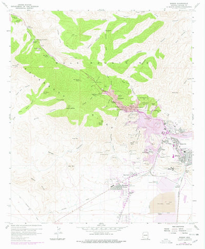 United States Geological Survey Bisbee, AZ (1958, 24000-Scale) digital map