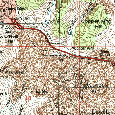United States Geological Survey Bisbee, AZ (1996, 24000-Scale) digital map