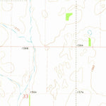 United States Geological Survey Bisbee South, ND (1971, 24000-Scale) digital map