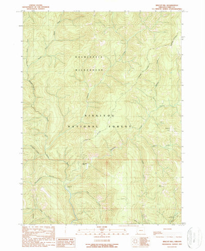 United States Geological Survey Biscuit Hill, OR (1989, 24000-Scale) digital map